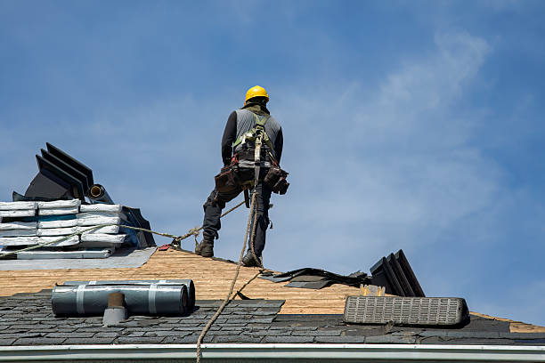 Professional Gutter Installation technician working in Tyner, IN